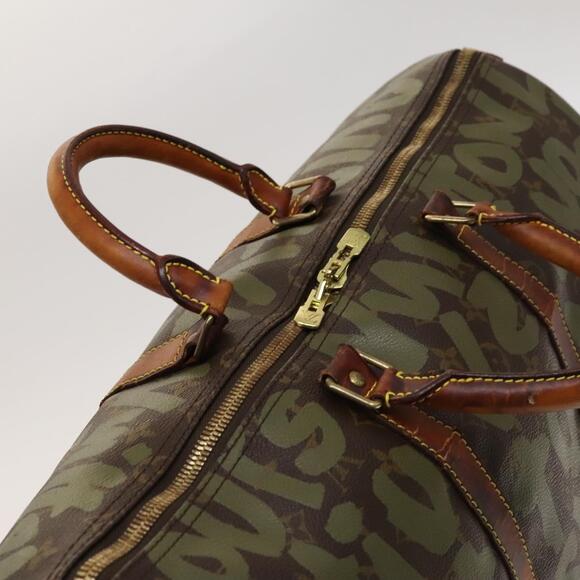 LOUIS VUITTON Monogram Graffiti Keepall 50 Boston Bag Khaki M92196 - Picture 6 of 16